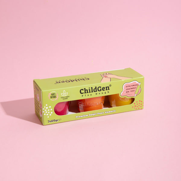 Natürliche Knete in Gläsern – Gelb, Rosa, Orange - tablude.com