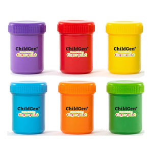 Fingerfarben 6 x 50 ml, leicht abwaschbar - tablude.com