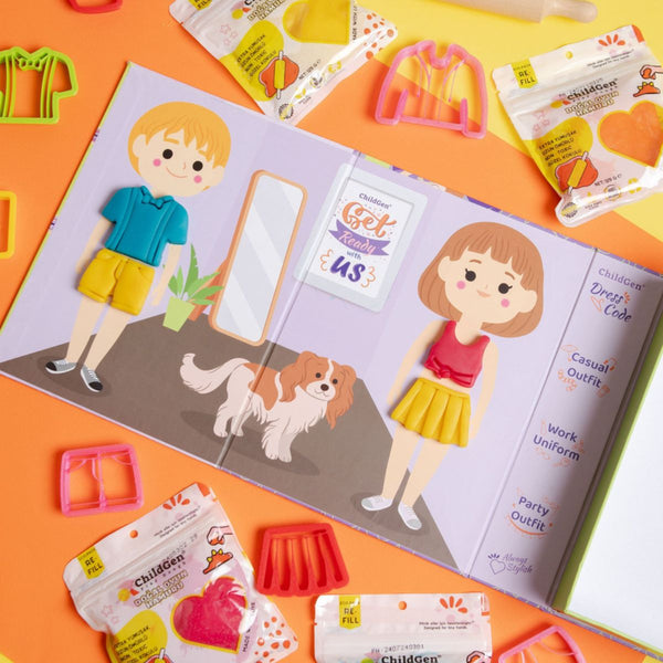 Kreativset, 100 % natürliche Knete und Zubehör – Mode zum Anziehen und Frisieren - tablude.com