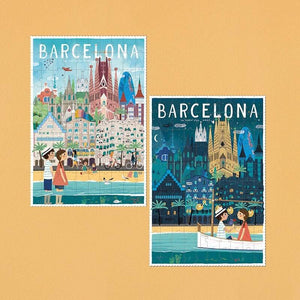 Doppelseitiges Puzzle – Barcelona 100 Teile - tablude.com