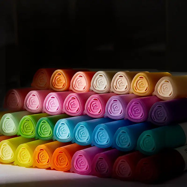 Transparente Marker mit doppelter Spitze – 36 Farben - tablude.com