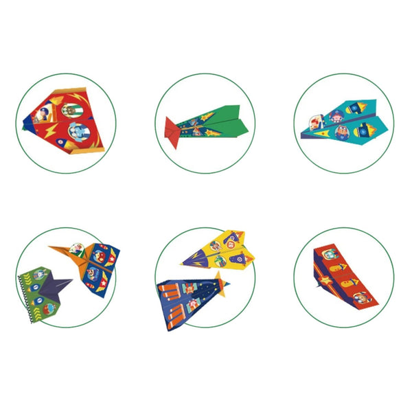 Origami mit Aufklebern – Papierflieger - tablude.com