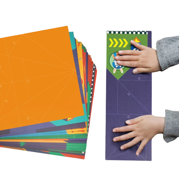 Origami mit Aufklebern – Papierflieger - tablude.com