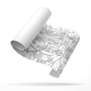 Kolorowanka w rolce mideer - Miasto (10 m.) - tablude.com