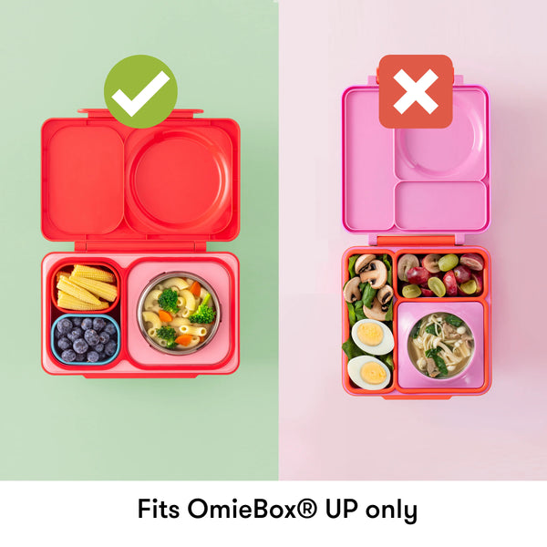 Zwei luftdichte Behälter für die Lunchbox OmieBox UP Dip – Pink Teal