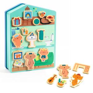 Magnetisches Puzzle – Katzenhaus - tablude.com