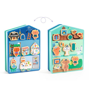 Magnetisches Puzzle – Katzenhaus - tablude.com