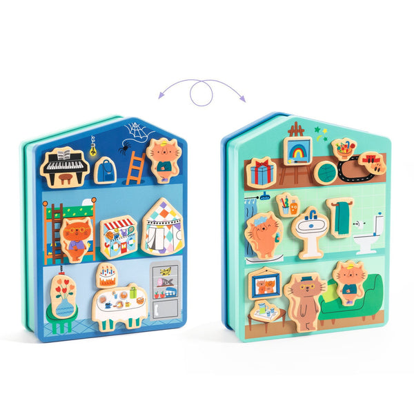 Magnetisches Puzzle – Katzenhaus - tablude.com