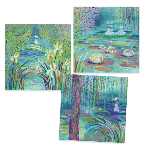 Kunstset Inspirationen – Wasserlilien - tablude.com