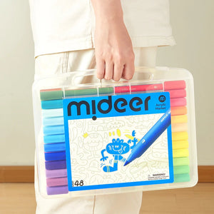 Acrylmarker im Koffer mit sehr weicher Spitze – 48 Farben - tablude.com
