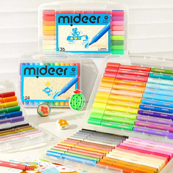 Acrylmarker im Koffer mit sehr weicher Spitze – 48 Farben - tablude.com