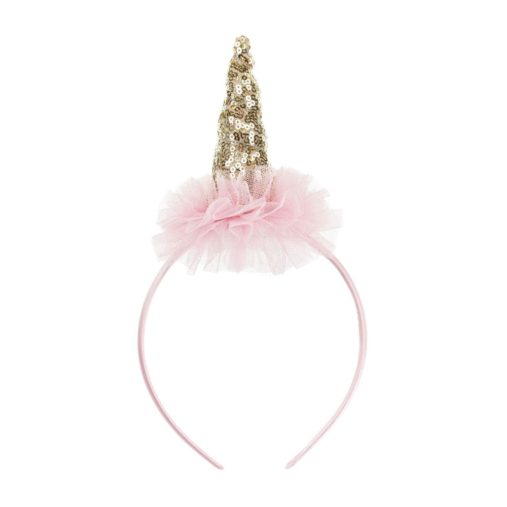 Stirnband – Einhorn-Stirnband mit Rüschen 11 x 25 cm
