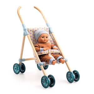 Holz-Kinderwagen für Pomea-Puppen - tablude.com