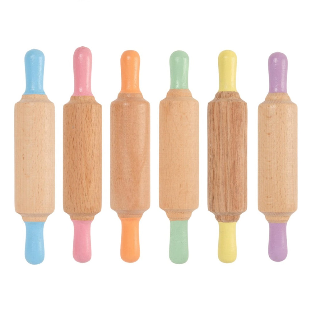Holz-Teigroller – Blau - tablude.com