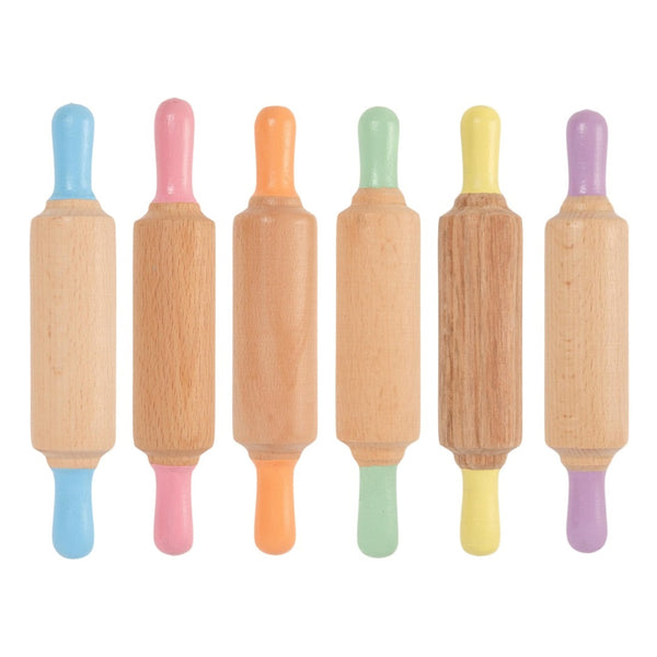 Holz-Teigroller – Blau - tablude.com