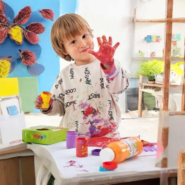 Leicht abwaschbare Fingerfarben – blau, grün, rot - tablude.com