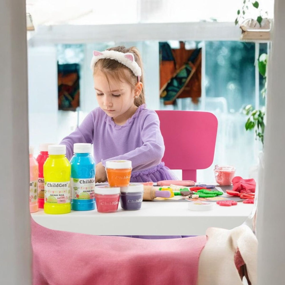 Natürliche Knete in Gläsern – Set mit 6 Glitzerfarben - tablude.com