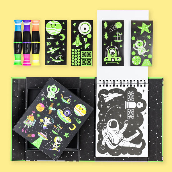 Neon-Malbuch-Set – Weltraum - tablude.com