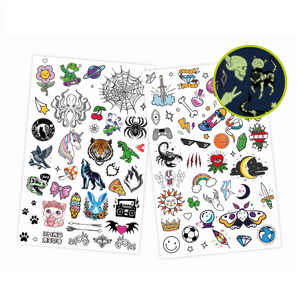 Im Dunkeln leuchtende Tattoos 75 Stk. - tablude.com