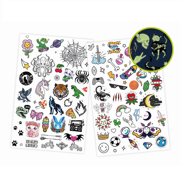 Im Dunkeln leuchtende Tattoos 75 Stk. - tablude.com