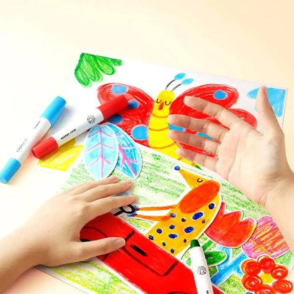 Schnell trocknende, weiche, abwaschbare Buntstifte – 8 Farben - tablude.com