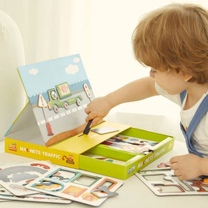 Magnetisches Puzzle und Spiel 2in1 – Fahrzeuge - tablude.com