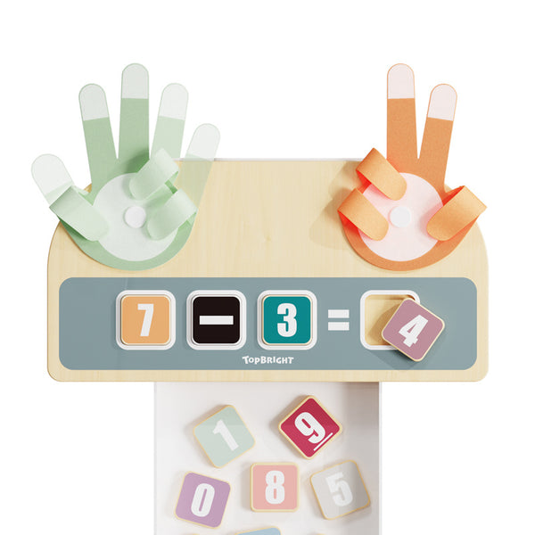 Holzspielzeug zum Erlernen des Zählens mit den Fingern - tablude.com