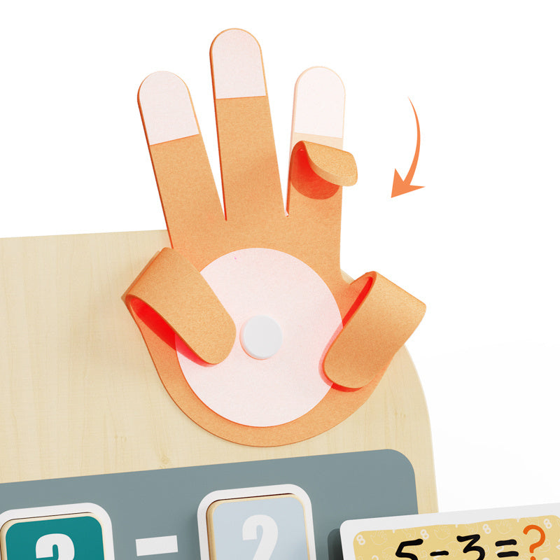 Holzspielzeug zum Erlernen des Zählens mit den Fingern - tablude.com