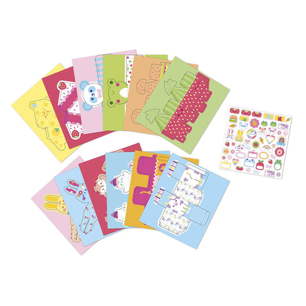 Kreativset 12 Kawaii-Papierboxen zum Selberbasteln 7+ - tablude.com