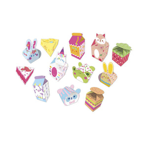 Kreativset 12 Kawaii-Papierboxen zum Selberbasteln 7+ - tablude.com