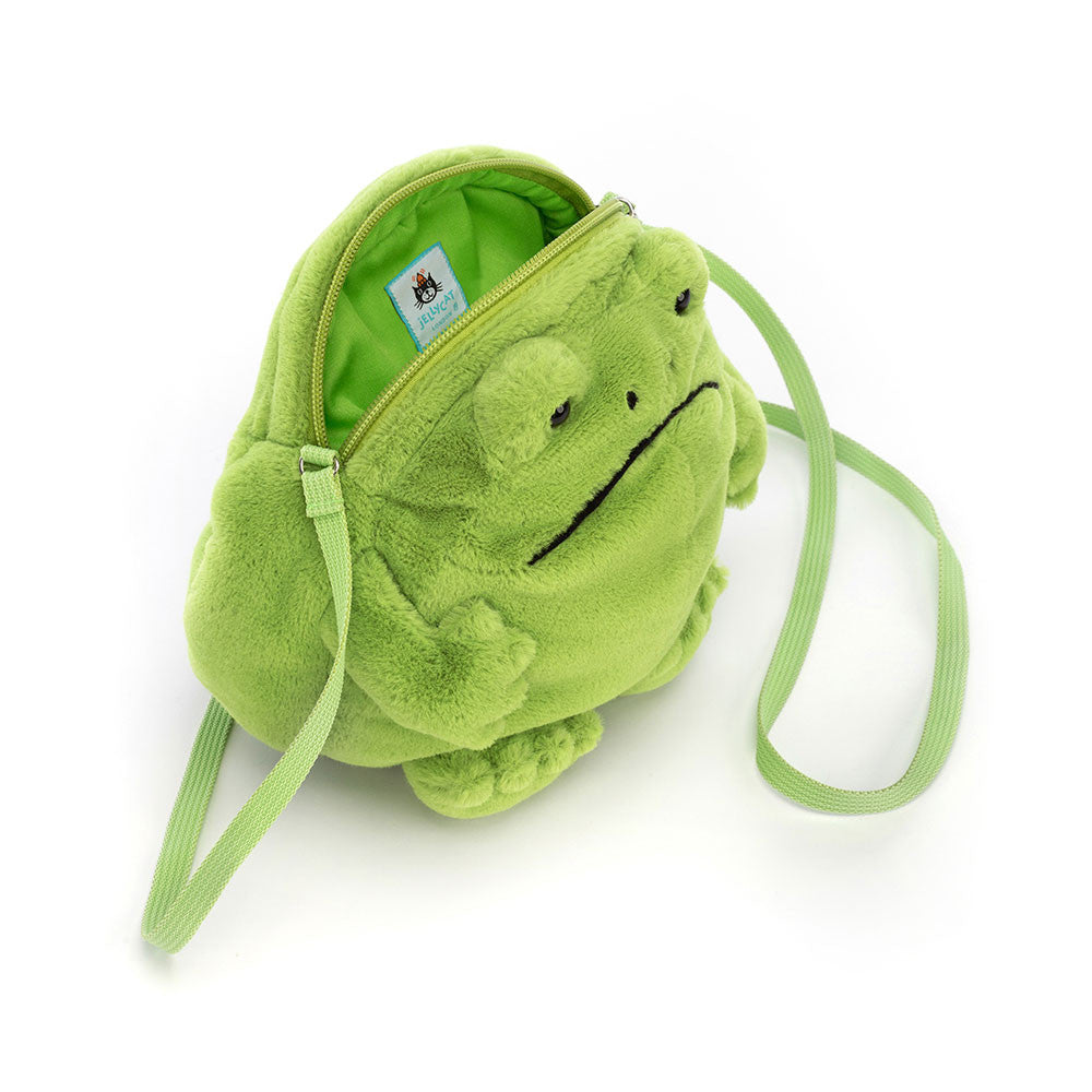 Plüsch-Umhängetasche – Regenfrosch Ricky 17 cm - tablude.com