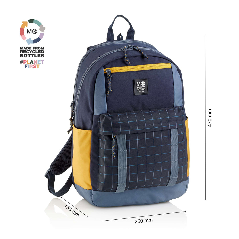 Dreiteiliger Schulrucksack Amsterdam – Rider Black 28 l