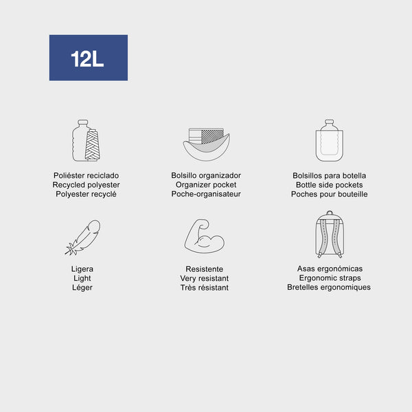 Zweikammer-Rucksack London – Löwe 12 l