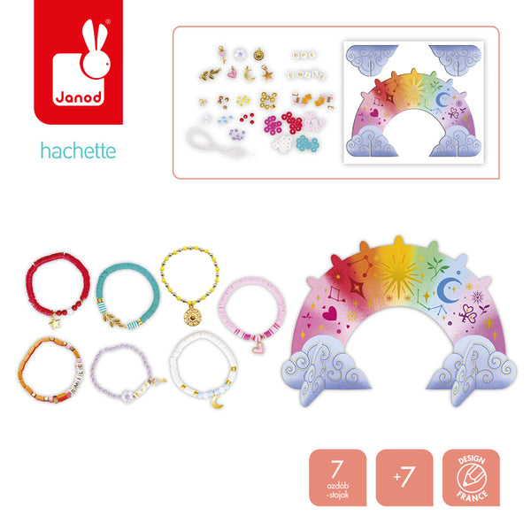 Kreatives Set zum Basteln von Schmuck mit Ständer – Armband für jeden Tag der Woche 7+ - tablude.com