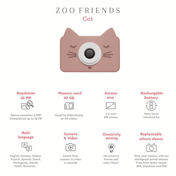 Digitalkamera für Kinder – Katze - tablude.com