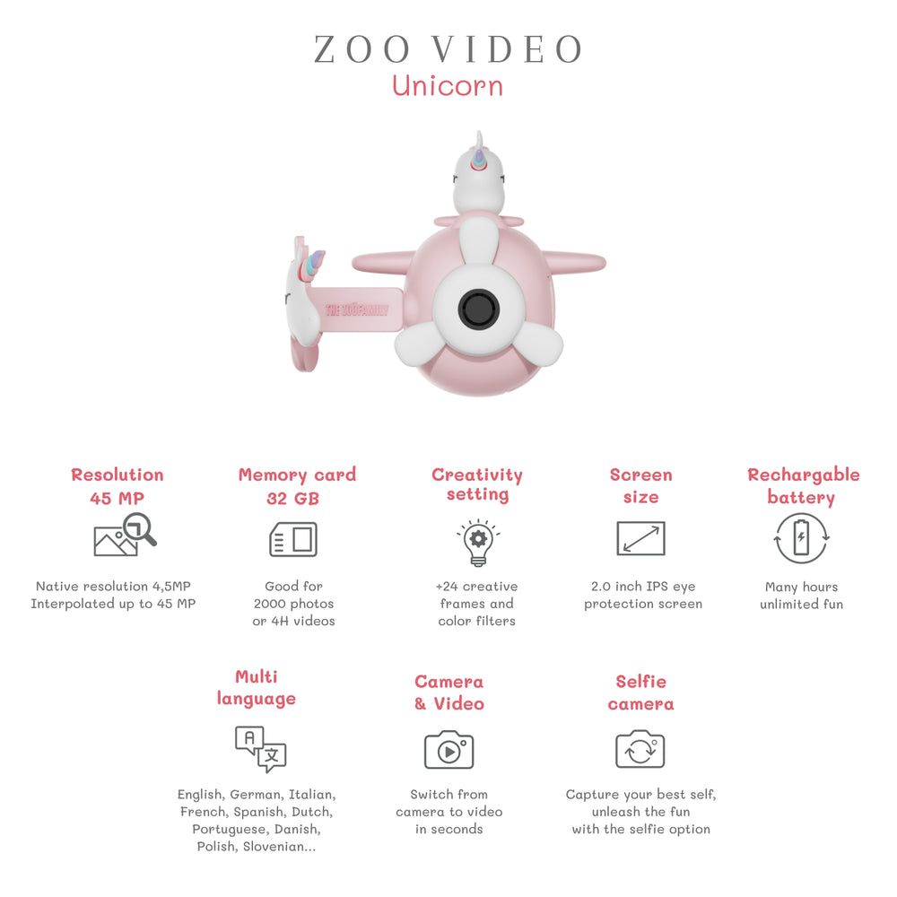 Kamera für Kinder Zoo Video – Einhorn - tablude.com