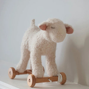Mary das Wollschaf Kuscheltier zum Ziehen - tablude.com
