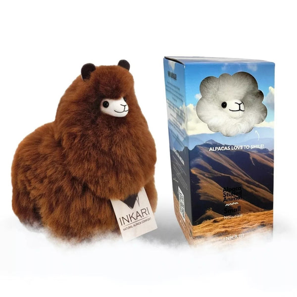 Plüsch-Alpaka Naturals – Walnut 23 cm - tablude.com