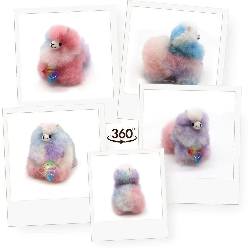 Fluffiges Alpaka-Kuscheltier Rainbows – Galaxy 15 cm