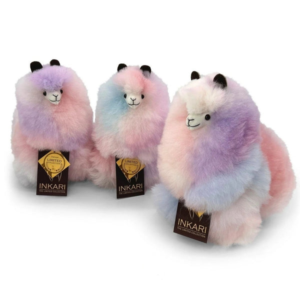 Flauschiges Alpaka-Kuscheltier Rainbows – Galaxy, 23 cm