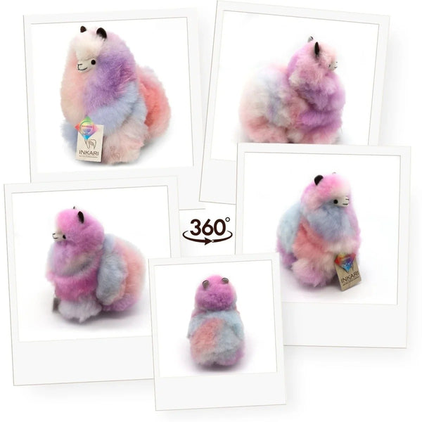 Flauschiges Alpaka-Kuscheltier Rainbows – Galaxy, 23 cm