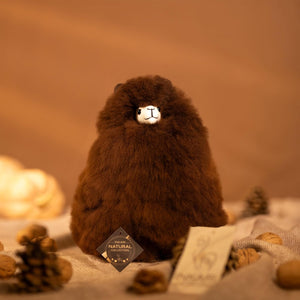 Plüsch-Alpaka Naturals – Walnut 15 cm - tablude.com