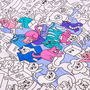 Riesiges Malbuch – Kitty 100 x 70 cm - tablude.com