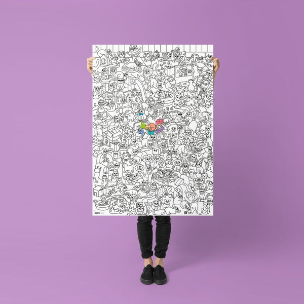 Riesiges Malbuch – Kitty 100 x 70 cm - tablude.com