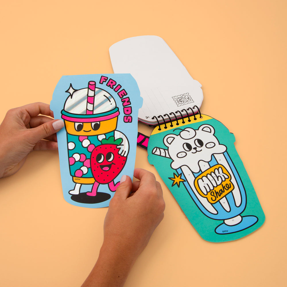 Kreativheft mit Aufklebern – Bubble Tea - tablude.com