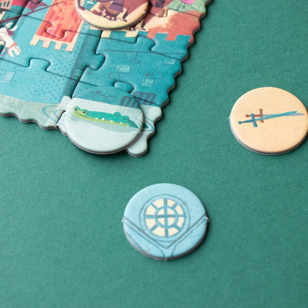 Taschenpuzzle mit Beobachtungsspiel – Burg 100 Teile - tablude.com