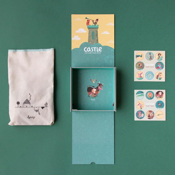 Taschenpuzzle mit Beobachtungsspiel – Burg 100 Teile - tablude.com