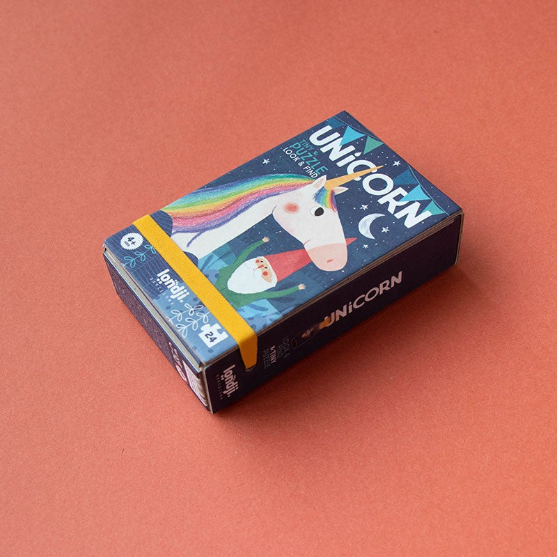 Taschenpuzzle mit Beobachtungsspiel – Einhorn 24 Teile - tablude.com