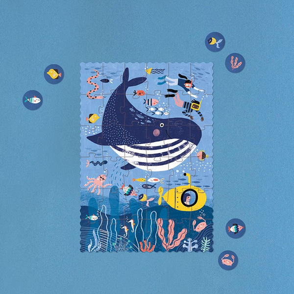 Taschenpuzzle mit Beobachtungsspiel – Ozean 36 Teile - tablude.com