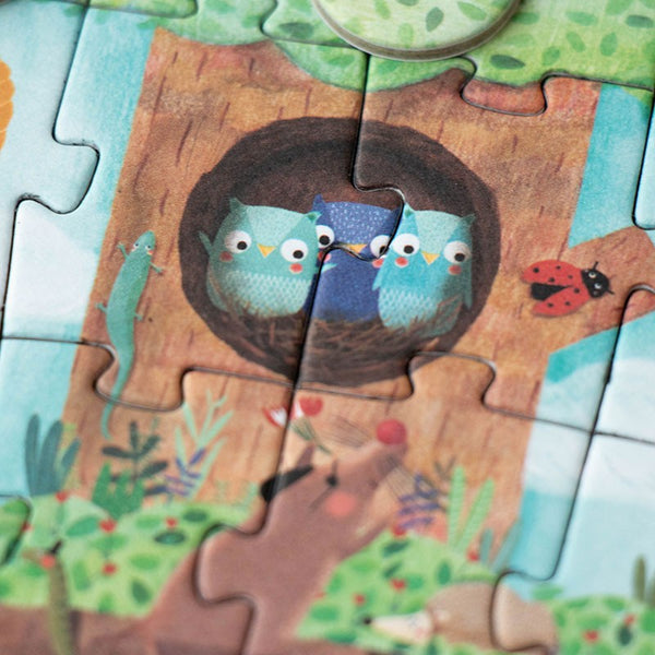 Taschenpuzzle mit Beobachtungsspiel – Apfelbaum 36 Teile - tablude.com